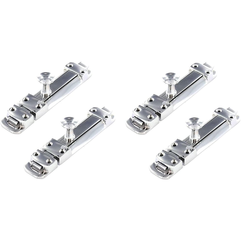 Golden Grace Polished Chrome Security Slide Door Bolt 100mm 4 Pack Image