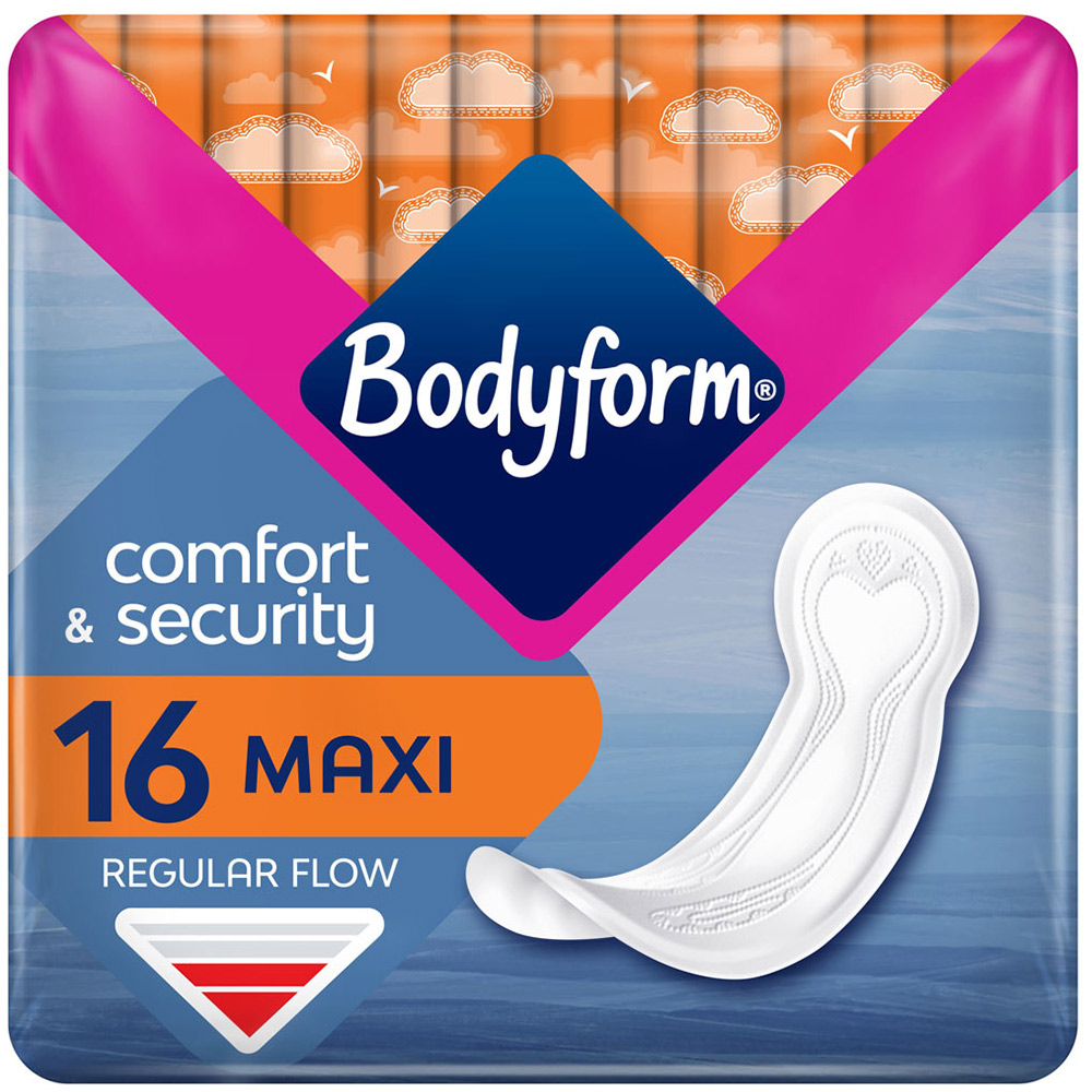 Bodyform Maxi Normal Sanitary Towels 16 Pack Image 1