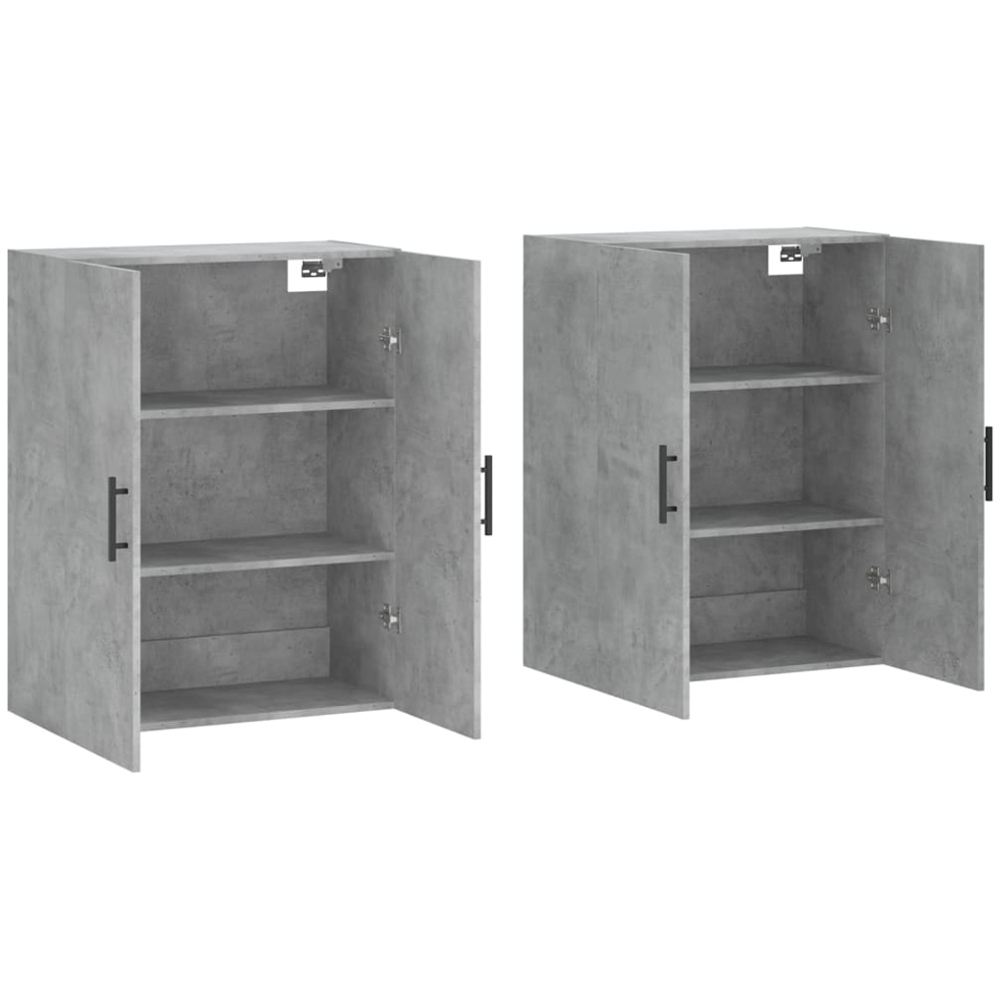 vidaXL 2 Door Concrete Grey Wall Mounted Cabinet Set of 2 Image 4