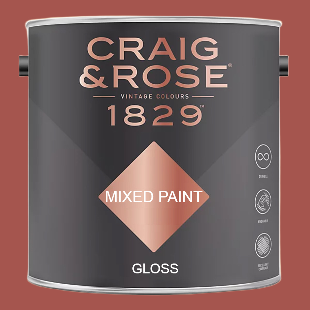 Craig & Rose 1829 Vintage Walls Wood and Metal Red Barn Gloss Mixed Paint 2.5L Image 2