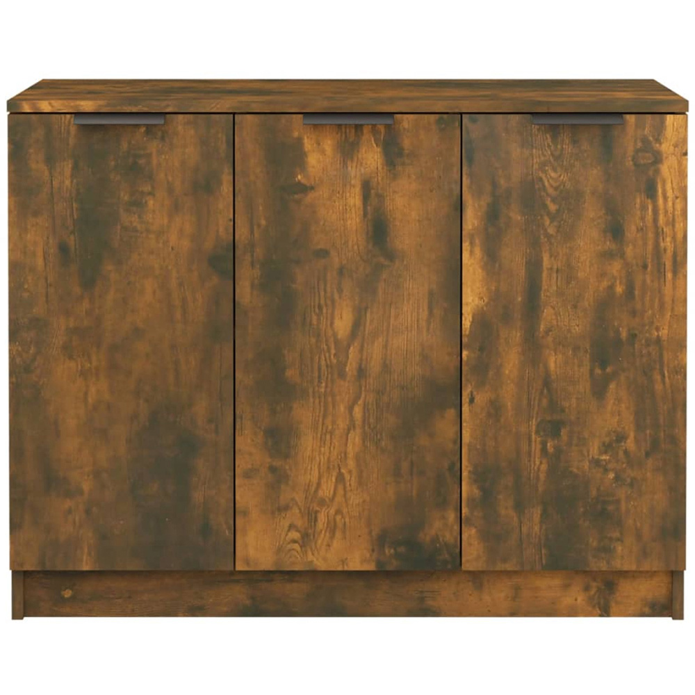 vidaXL 3 Door Smoked Oak Sideboard Image 5
