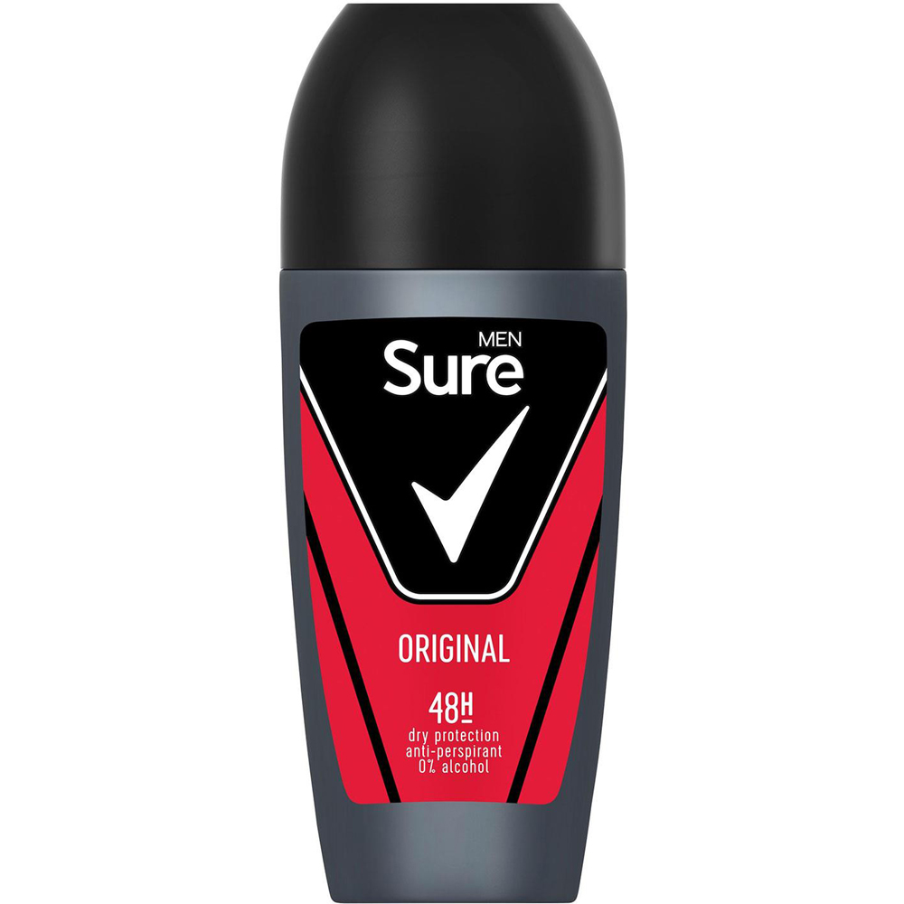 Sure Men Original Sweat and Odour 48H Protection Anti-Perspirant Roll On 50ml 36 Pack Image 2