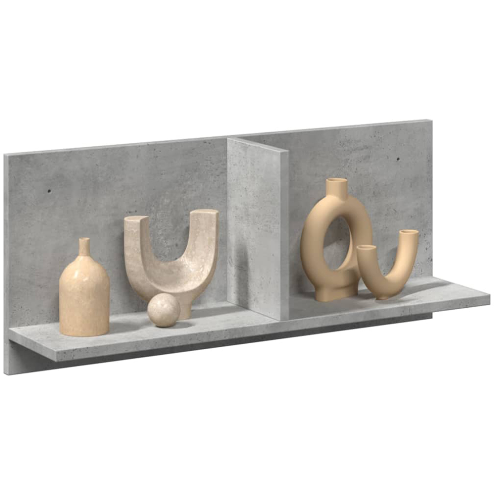 vidaXL 2 Shelf Concrete Grey Wall Cabinet Image 3