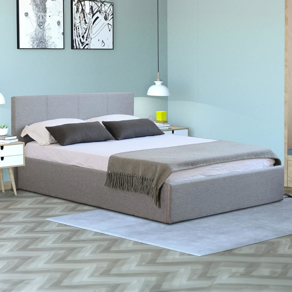 Home Treats Single Grey Ottoman Bed Image 6