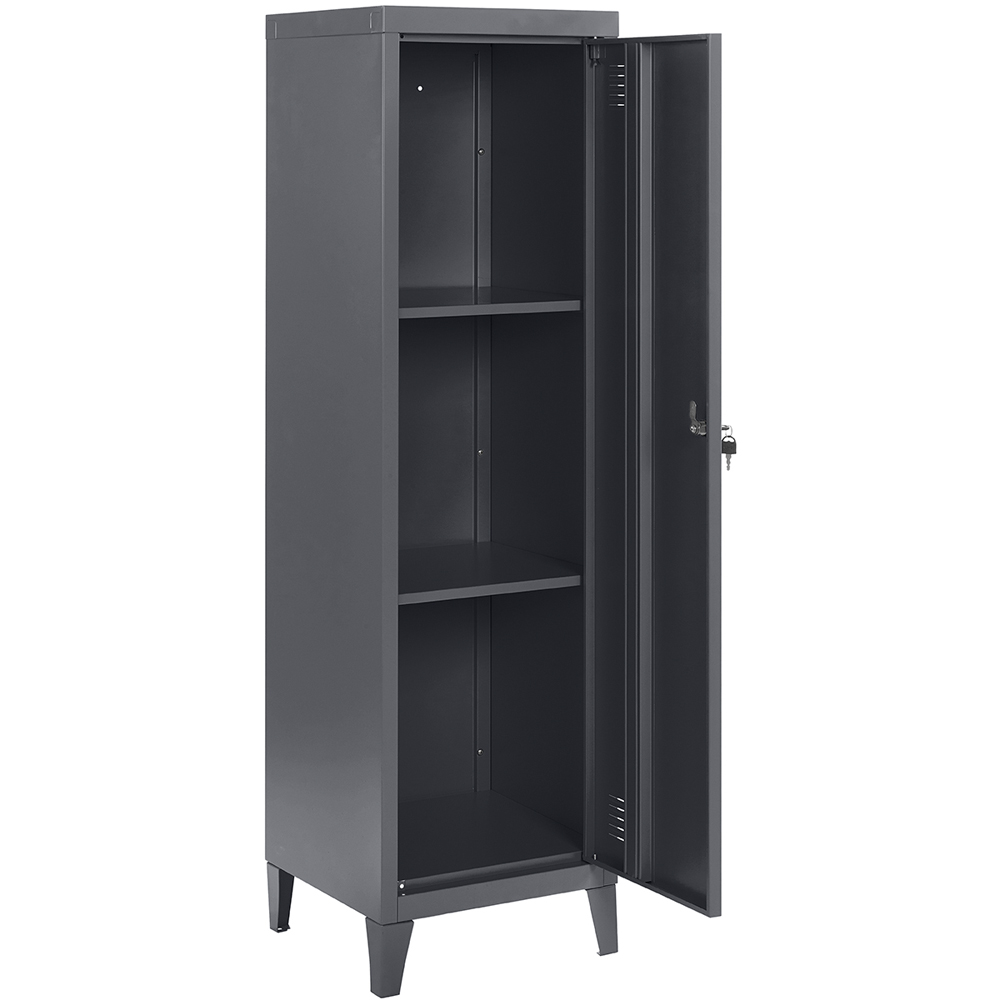 MMT Furniture Designs Single Door Grey Metal Locker Cabinet Image 3