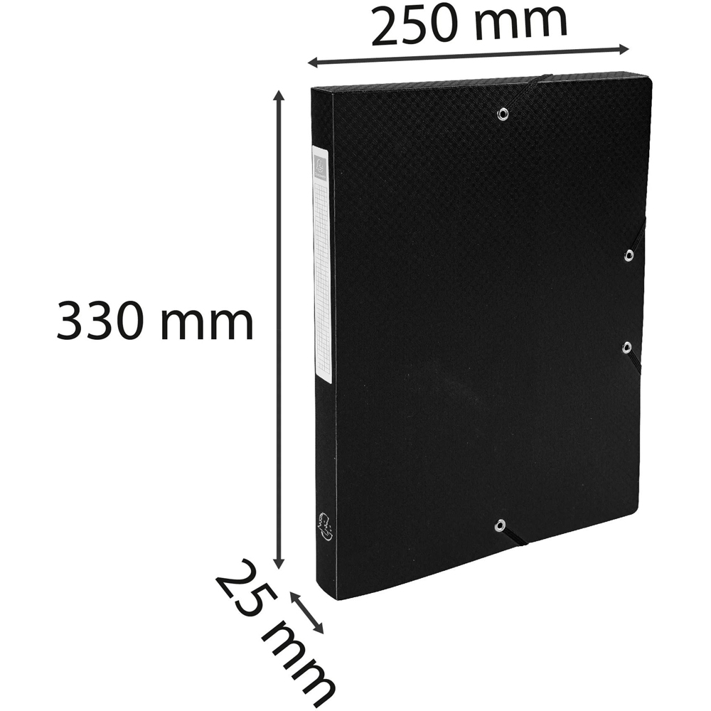 Exacompta Opak Exabox A4 Black Filing Box 25mm 8 Pack Image 9