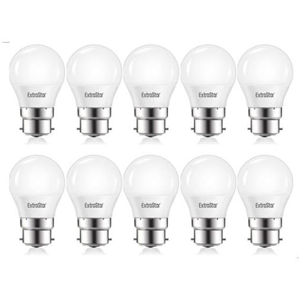 ExtraStar 10 Pack B22 7W Neutral White Ball LED Light Bulb Image 1