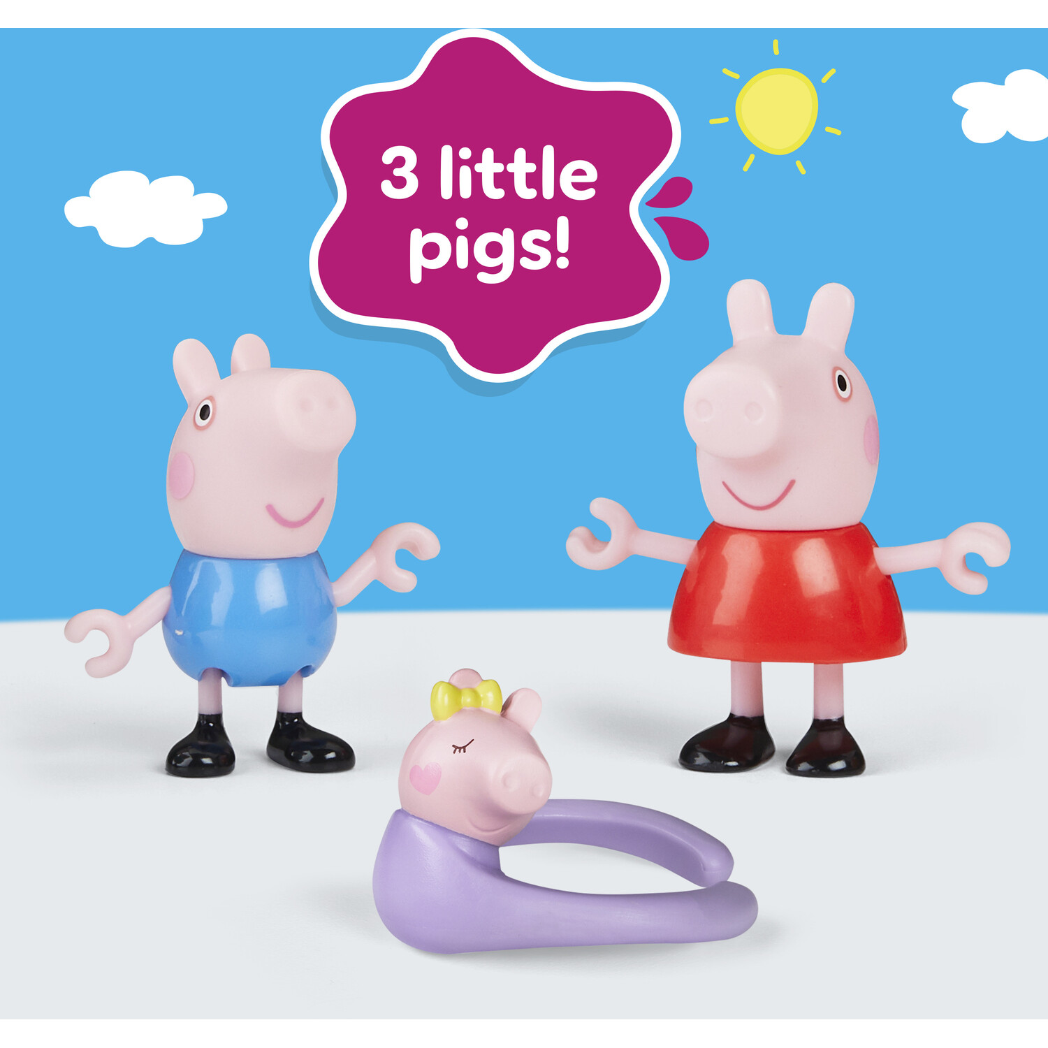 Peppa Pig Family of Five Toy Set Blue Image 8