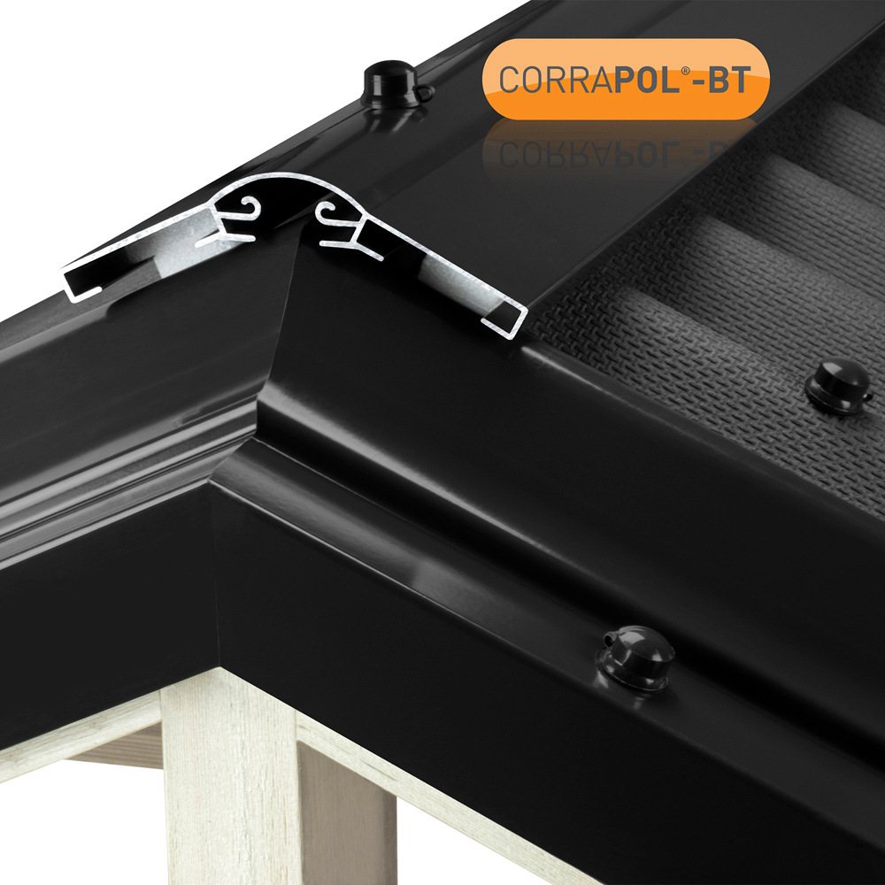 Corrapol-BT Black Aluminium Super Ridge Bar Set 6m Image 2