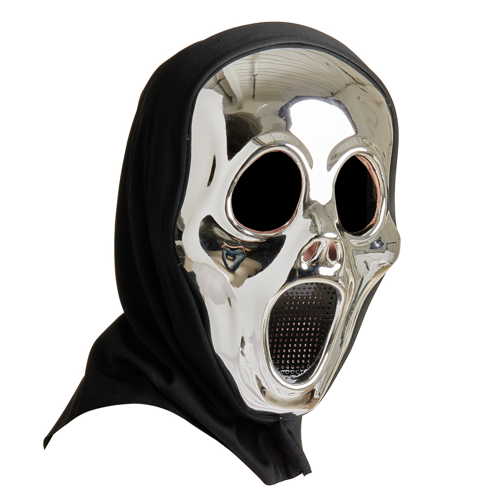 Wilko Halloween Silver Ghoul Mask Image 4