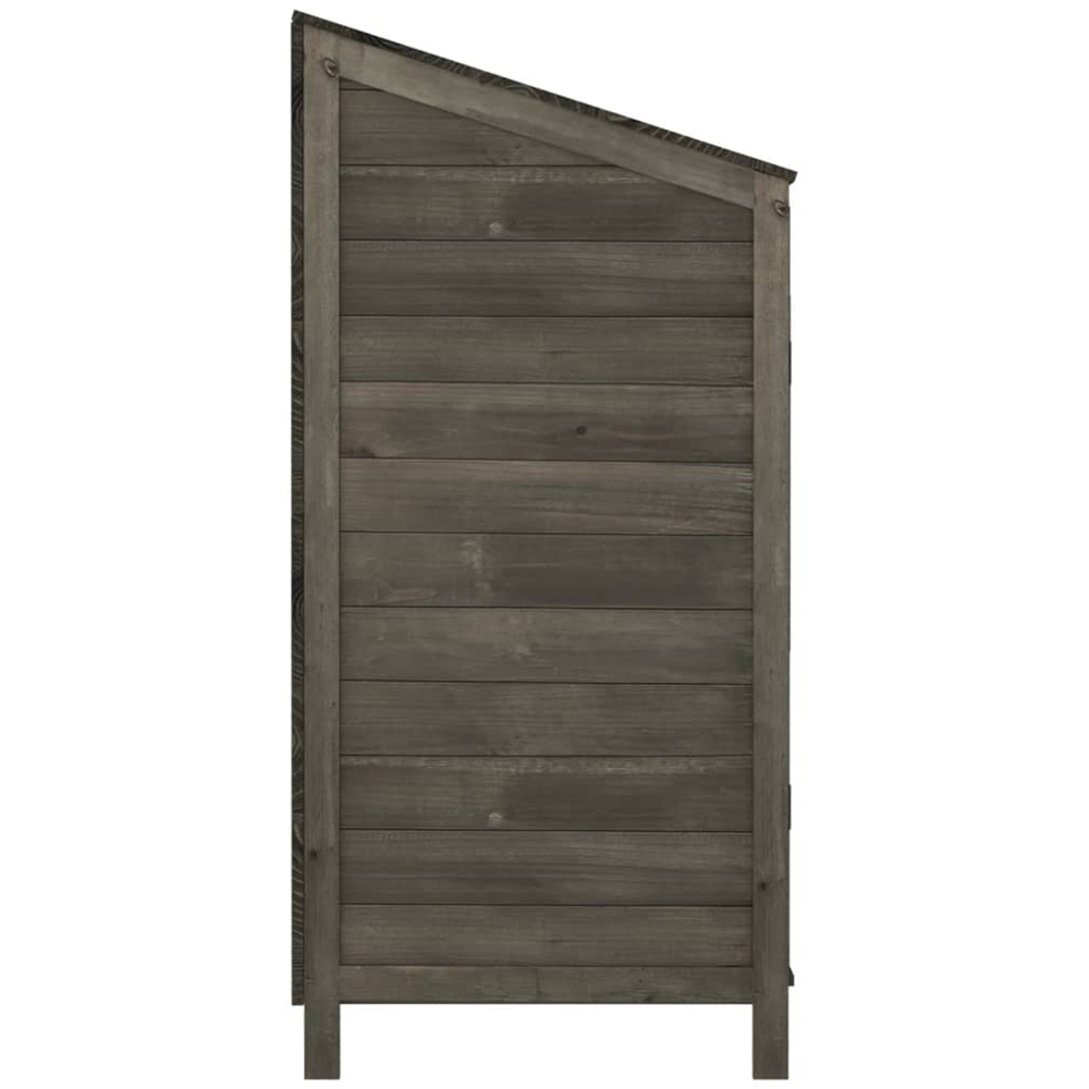 vidaXL 3.3 x 1.7ft Anthracite Wooden Pent Garden Shed Image 2