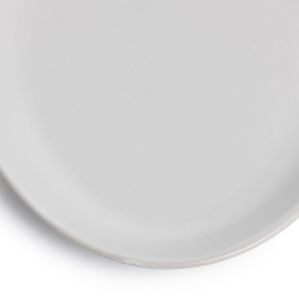 Wilko Dinner Plate Ceramic Oval Cream 27cm Image 2