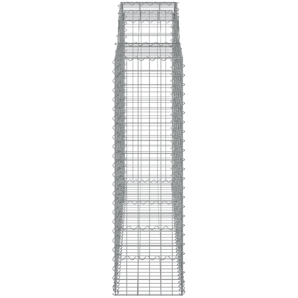 vidaXL Silver Galvanised Iron Arched Gabion Basket 200 x 50 x 140/160cm 18 Pack Image 3