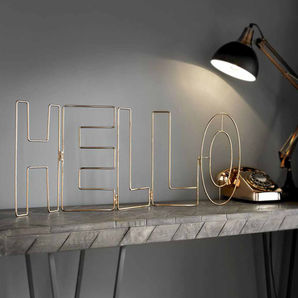 Art For The Home Rose Gold Hello 80 x 30cm Image 2