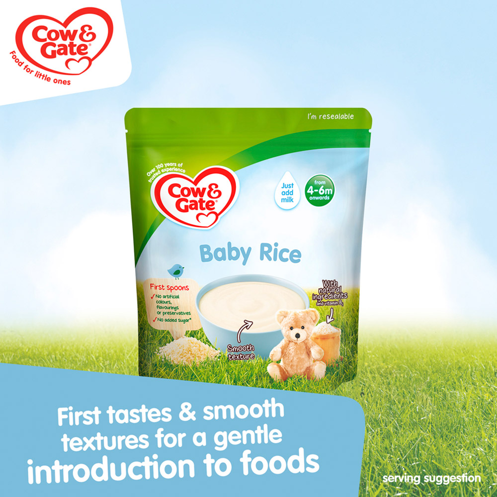 Cow and Gate Baby Cereal Rice 100g Image 3