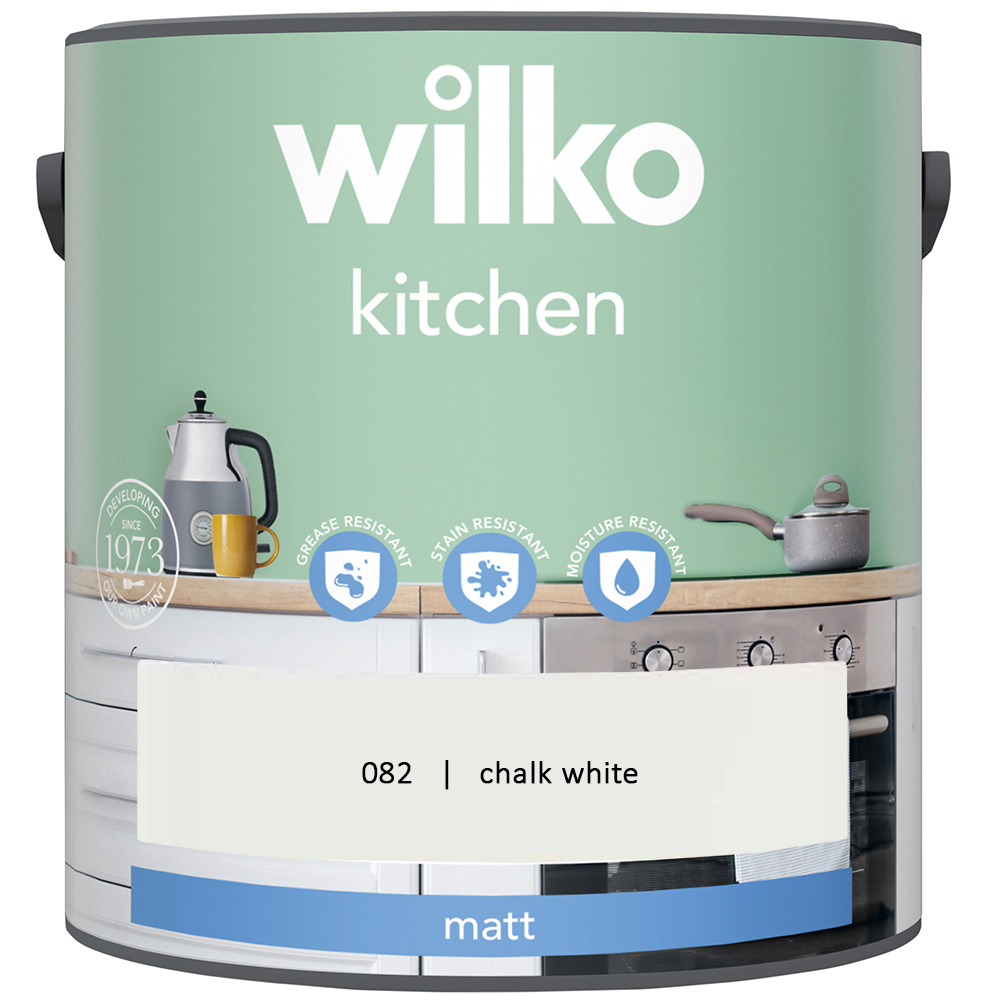 Wilko Kitchen Chalk White Matt Emulsion Paint 2.5L Image 2