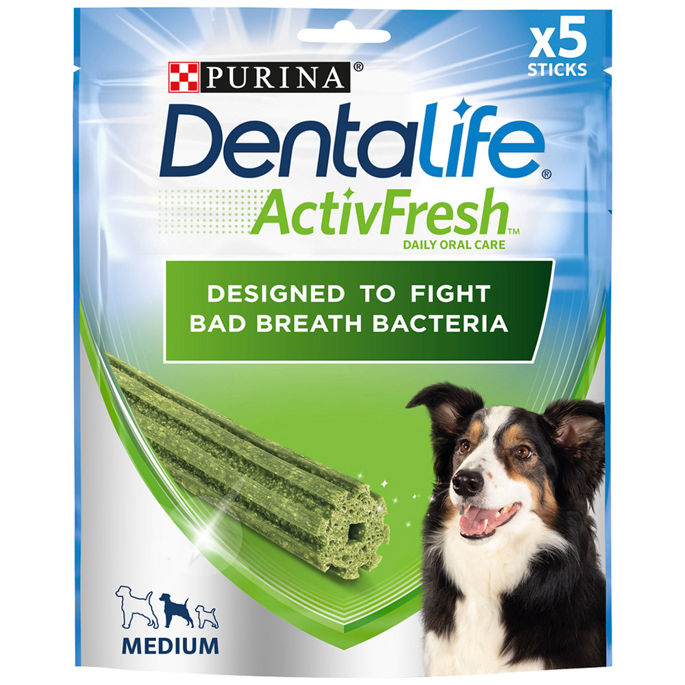 Purina Dentalife ActivFresh Medium Dog Sticks 5 Pack Image 1