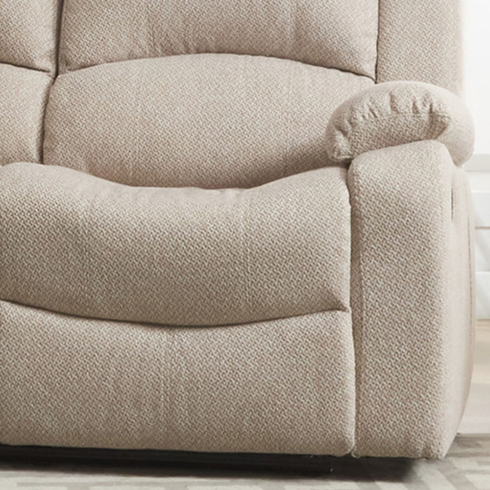 Marldon 2 Seater Beige Manual Recliner Sofa Image 4