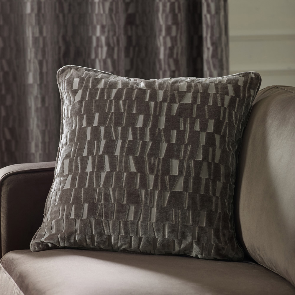Paoletti Manhattan Mink Velvet Cushion 50 x 50cm Image 2