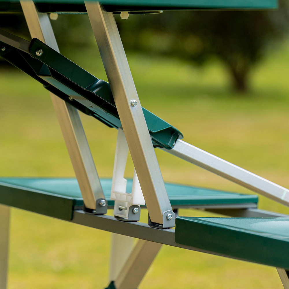 Outsunny ABS Aluminium Folding Camping Picnic Table Set Green Image 2