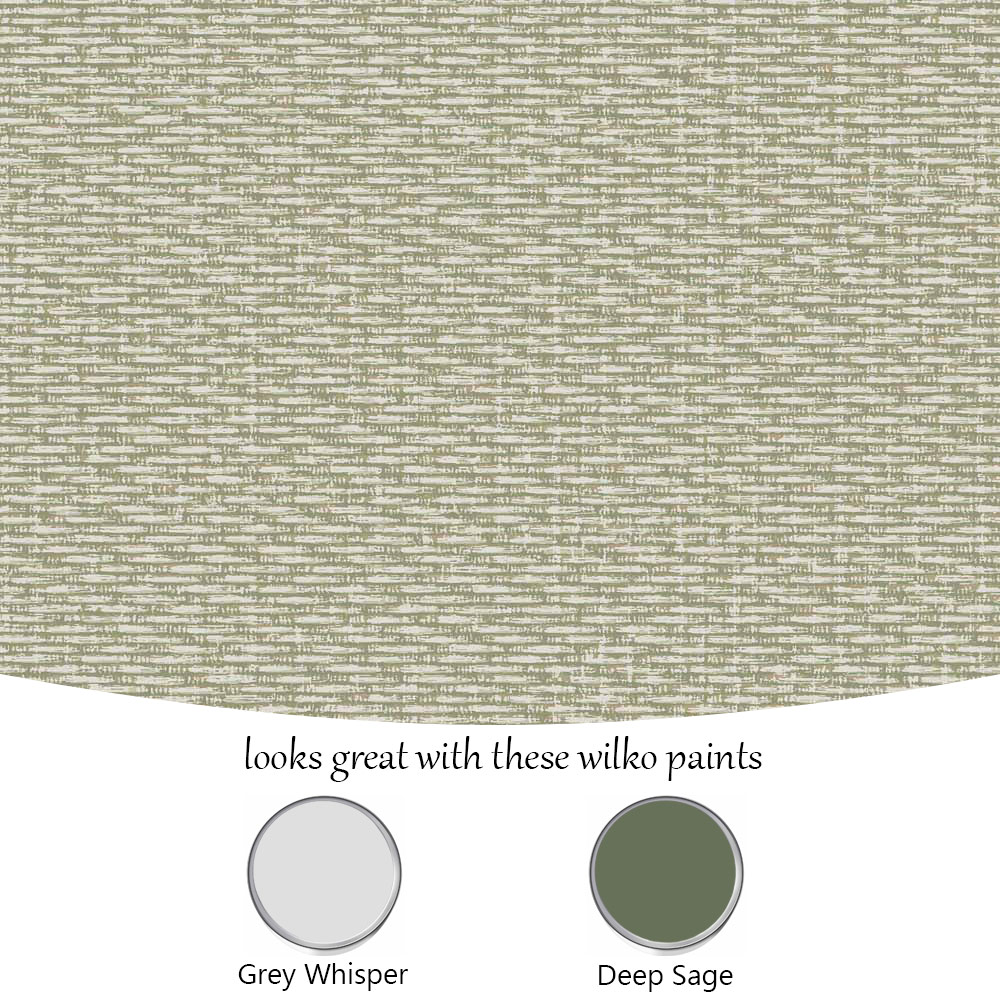 Holden Decor Twill Weave Sage Wallpaper Image 4