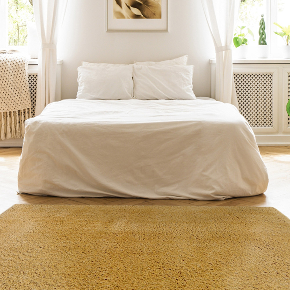 Homemaker Ochre Snug Plain Shaggy Rug 160 x 230cm Image 2