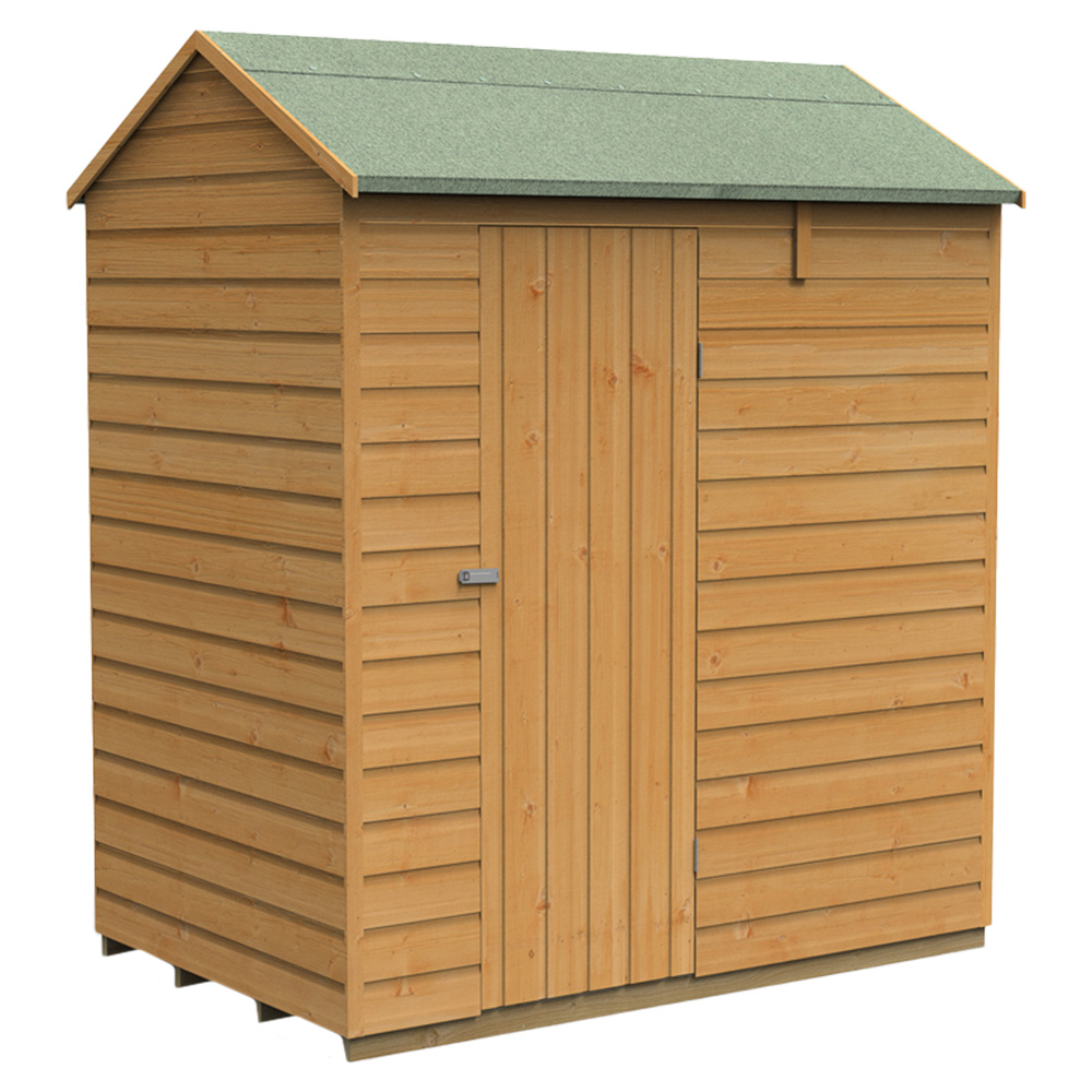 Forest Garden 6 x 4ft Shiplap Dip Treated Reverse Apex Shed Image 1