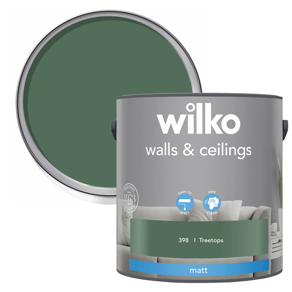 Wilko Walls & Ceilings Treetops Matt Emulsion Paint 2.5L Image 1