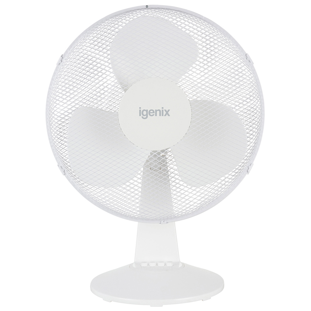 Igenix White Desk Fan 16 inch Image 1