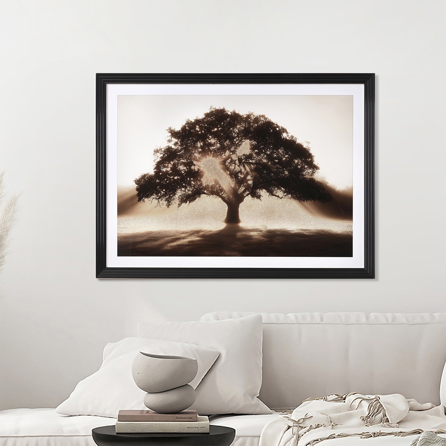 Embellished Sunlit Tree Framed Art Multicolour Image 2