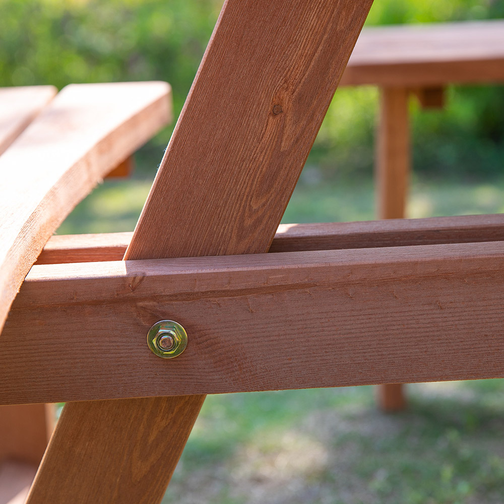 Outsunny Wooden Picnic Bench Image 7