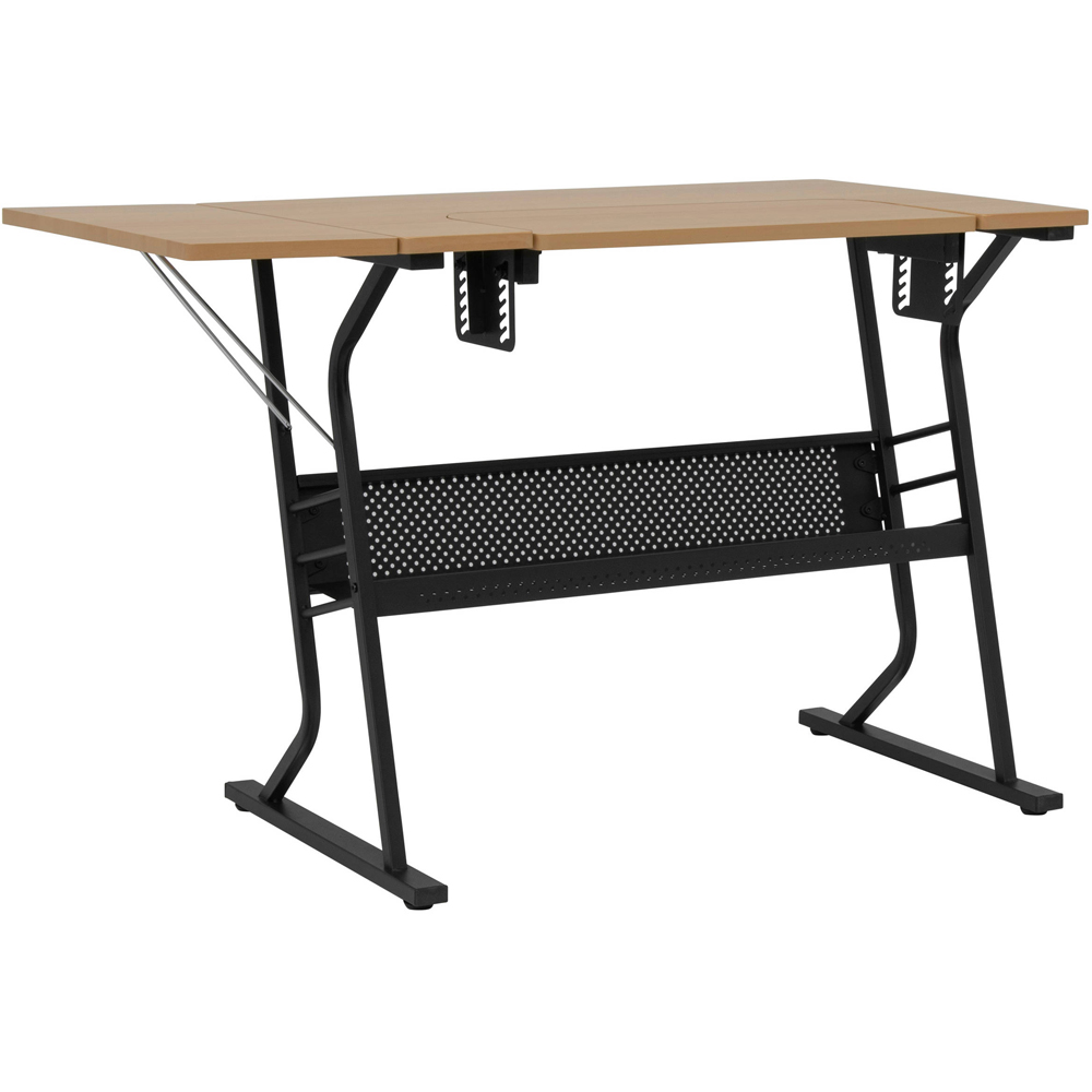 Sewing Online Eclipse 13368 2 Shelf Black and Maple Hobby and Sewing Table Image 5