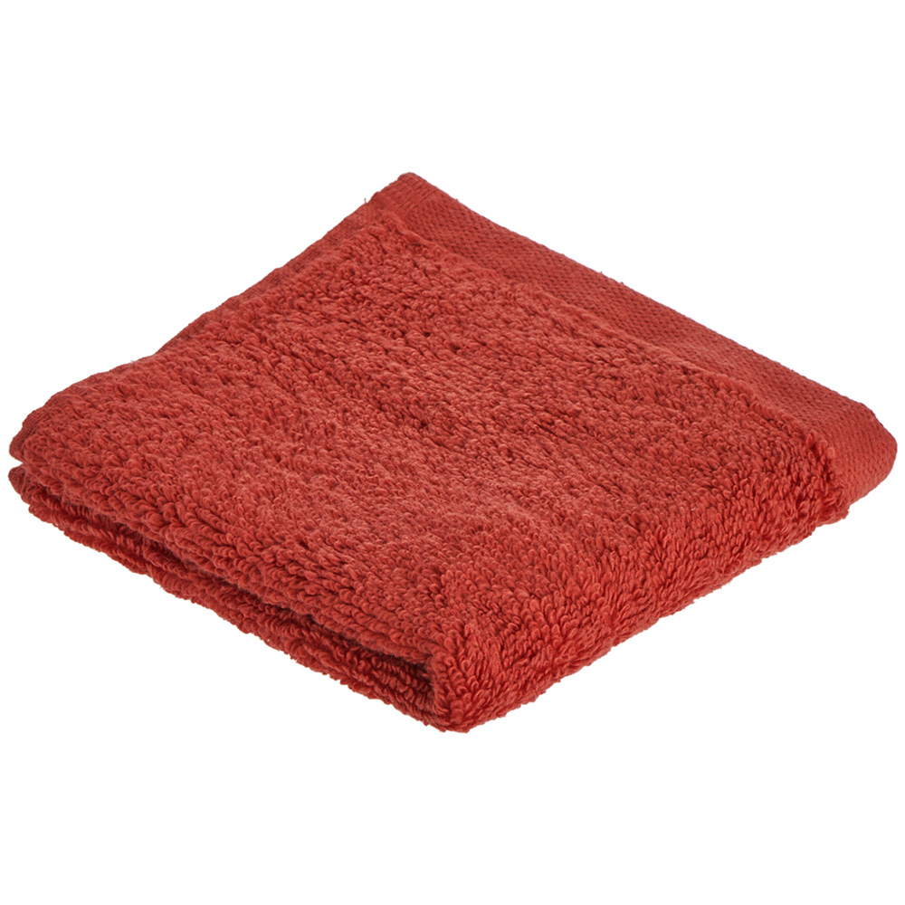Wilko Supersoft Cotton Chilli Facecloths 2 Pack Image 1