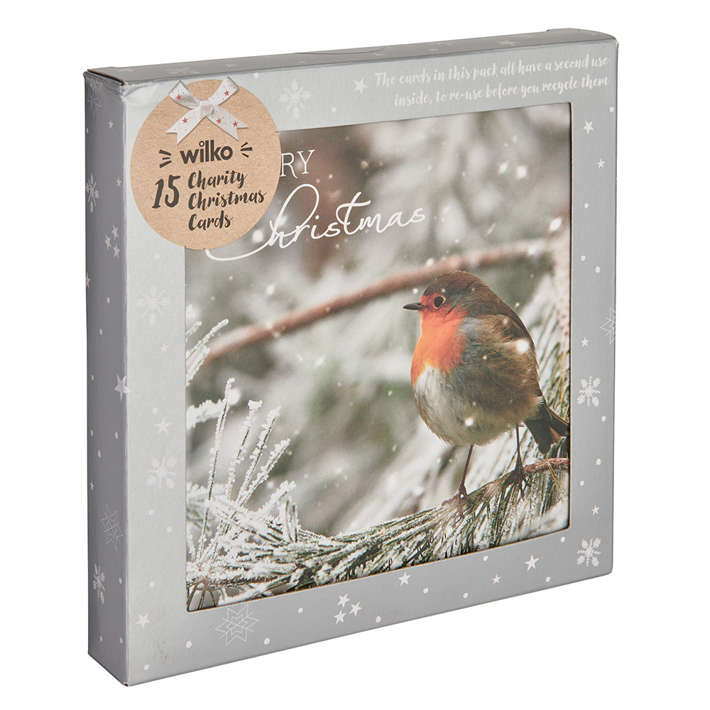 Wilko Traditional Robin Cards 15 Pack Image 1