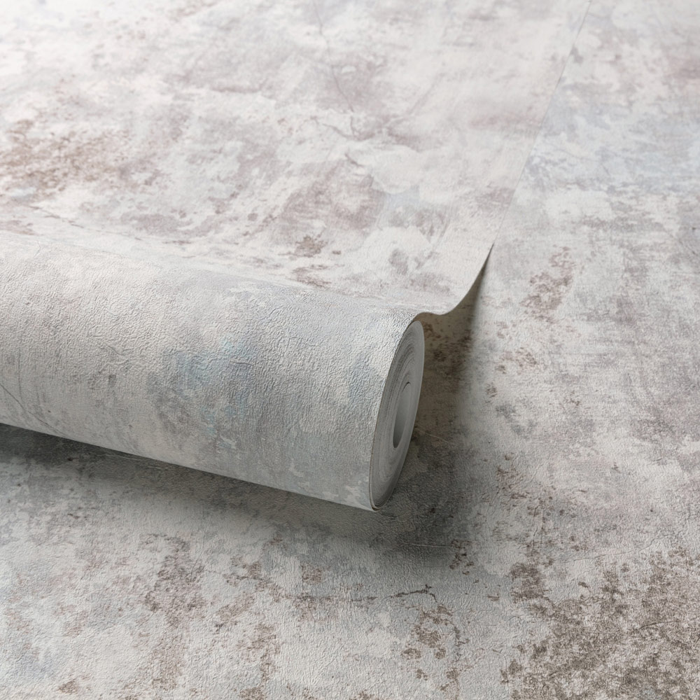 Grandeco Distressed Rustic Industrial Concrete Effect Grey Wallpaper Image 2