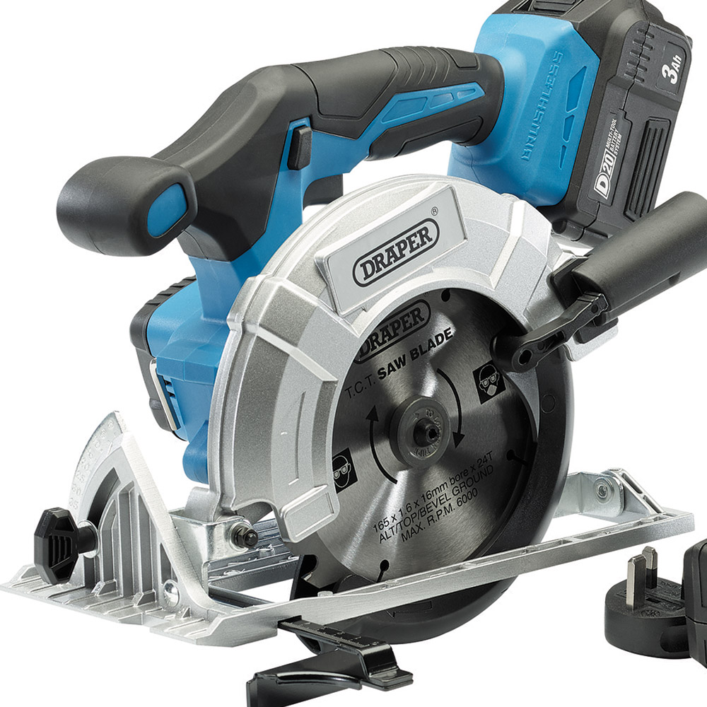 Draper D20 20V Brushless Circular Saw with Battery and Fast Charger Image 2