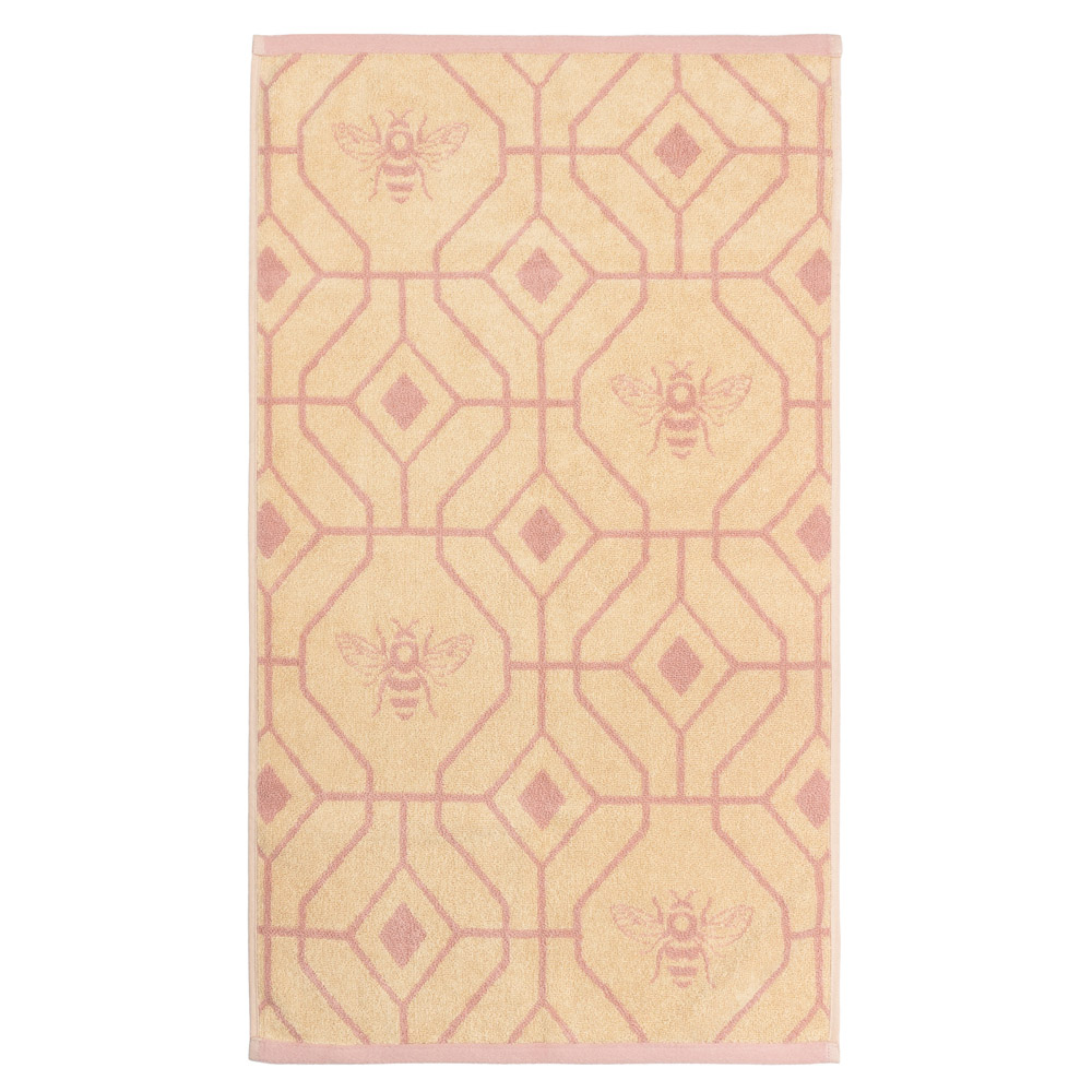 furn. Bee Deco Turkish Cotton Jacquard Blush Towel Bundle Set of 4 Image 4