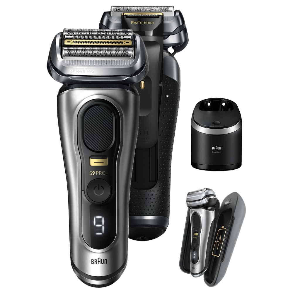 Braun Series 9 Pro Plus 9477cc Electric Shaver with Power Case Silver Image 2