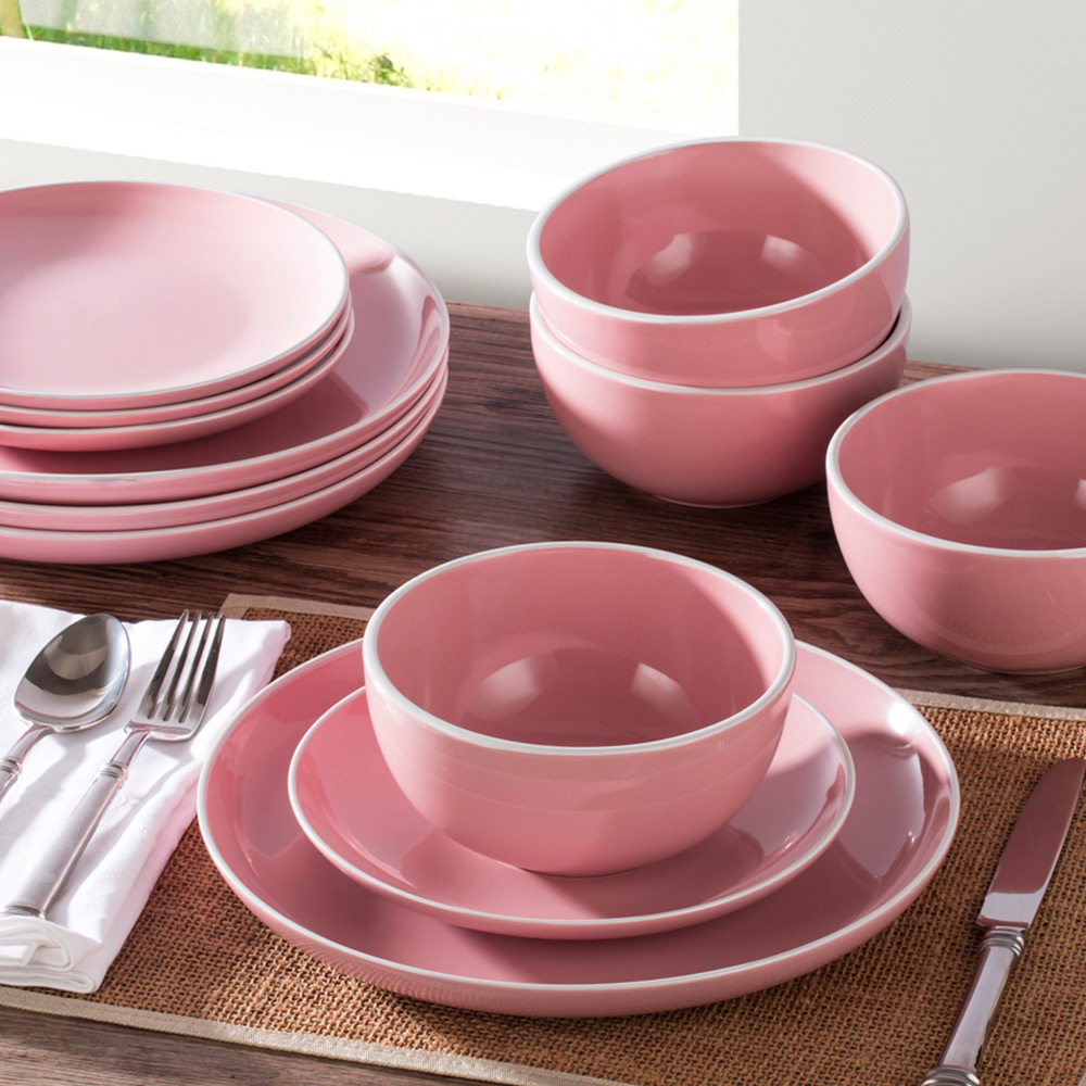 Waterside Bubble Gum 12 Piece Dinner Set Image 2