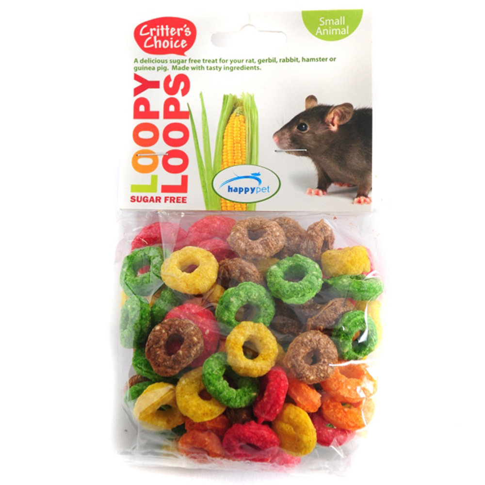 Happy Pet Critter's Choice Loopy Loops Small Animal Treat 50g Image 1