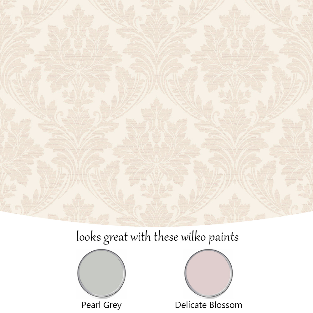 Grandeco Pattano Classical Luxury Damask Taupe Wallpaper Image 4