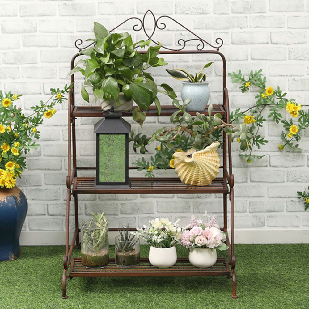 Outsunny 3 Tier Stair Style Plant Stand Image 4