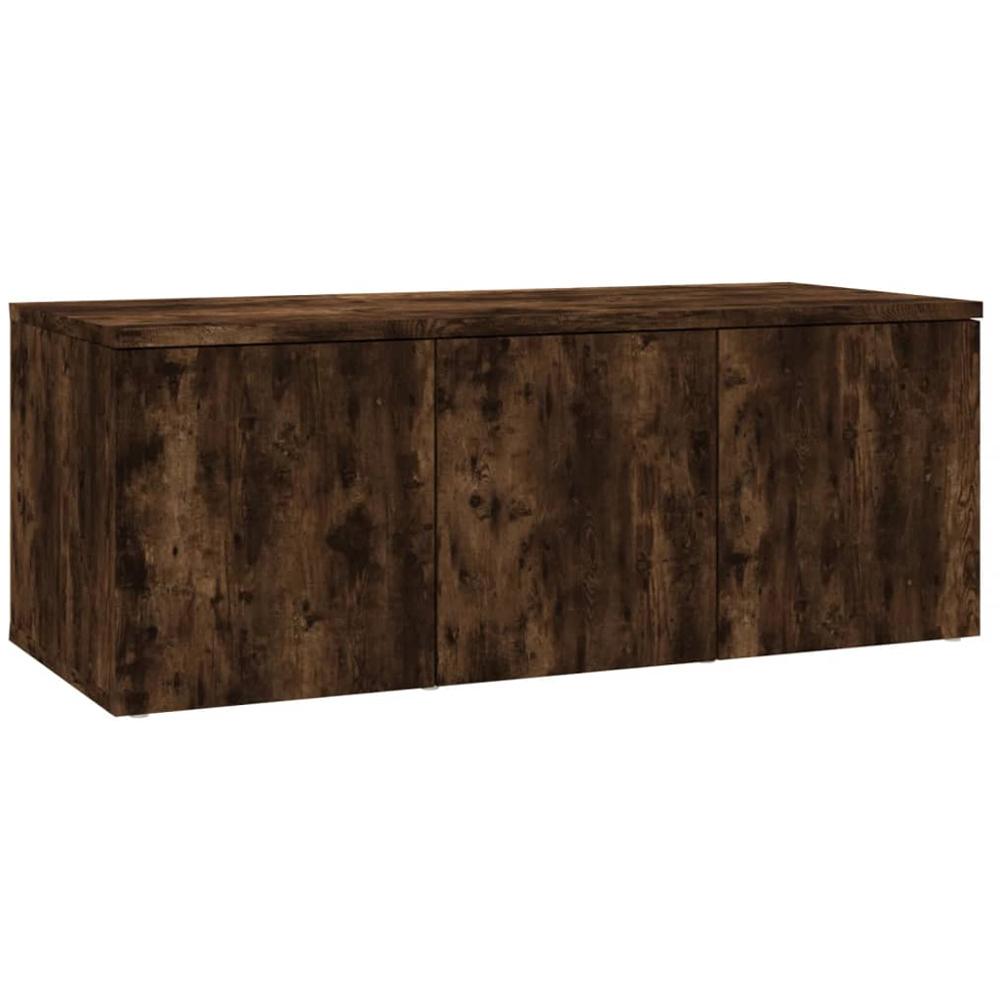vidaXL 3 Drawer Smoked Oak TV Cabinet Image 2