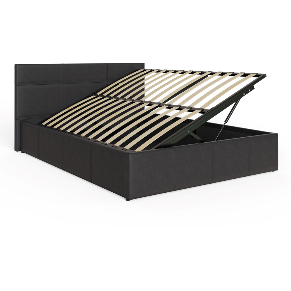 GFW Small Double Black Side Lift Ottoman Bed Image 6