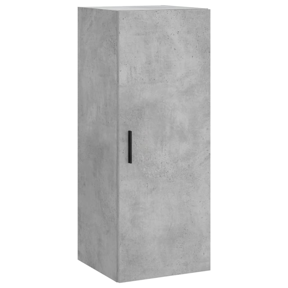 vidaXL Single Door 3 Drawer Concrete Grey Highboard Image 7