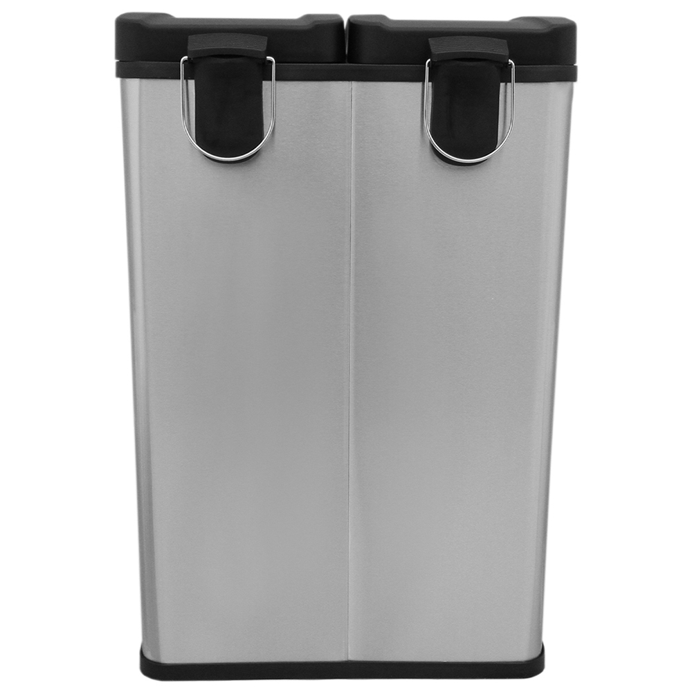 Dual Bin 60L - Brushed Stainless Steel Image 3