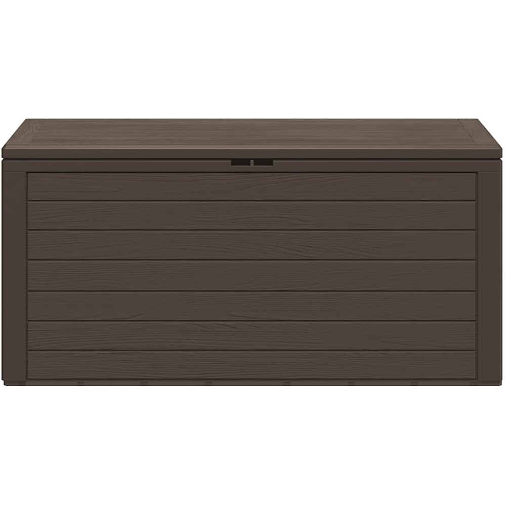 vidaXL 290L Brown Polypropylene Garden Storage Box Image 3