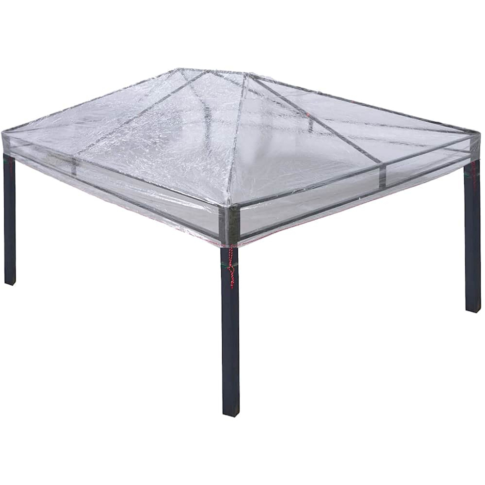 vidaXL 4 x 3m Transparent Single Tier Roof Gazebo Replacement Canopy Image 1