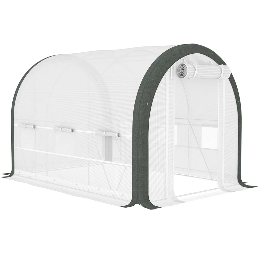 Outsunny 6.5 x 9.7ft Walk-in Tunnel Greenhouse with Mesh Door and Window Image 1