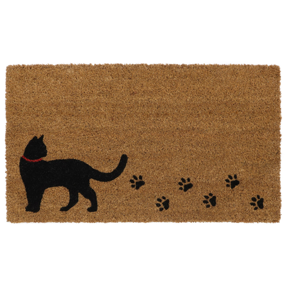 JVL Latex Coir Kitty Cat Doormat 40 x 70cm Image 1